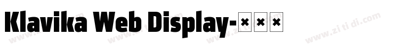 Klavika Web Display字体转换